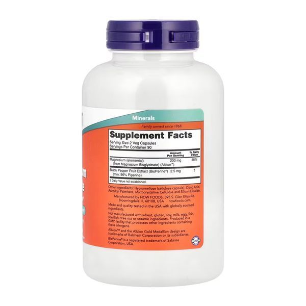 Magnesium Glycinate with BioPerine&reg; - 180 vcaps 2023-10-6710 фото