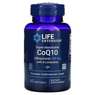Life Extension CoQ10 (Ubiquinone) with d-Limonene 100 mg 60 рідких капсул LEX-19516 фото