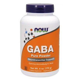 Гамма-аміномасляна кислота, NOW GABA Pure Powder 170 g NOW-0021500 фото