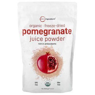 Micro Ingredients Organic Freeze-Dried Pomegranate Juice Powder 454 грам MII-61601 фото