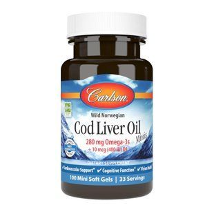 Cod Liver Oil - 100 mini softgels 2023-10-4555 фото