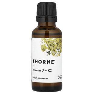 Thorne Vitamin D + K2 1000IU/200mcg 30 мл. copy_THR-50001 фото