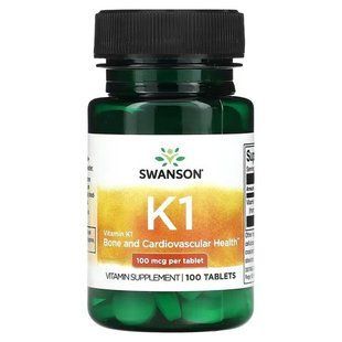 Swanson Vitamin K1 100 mcg 100 таблеток SW994 фото