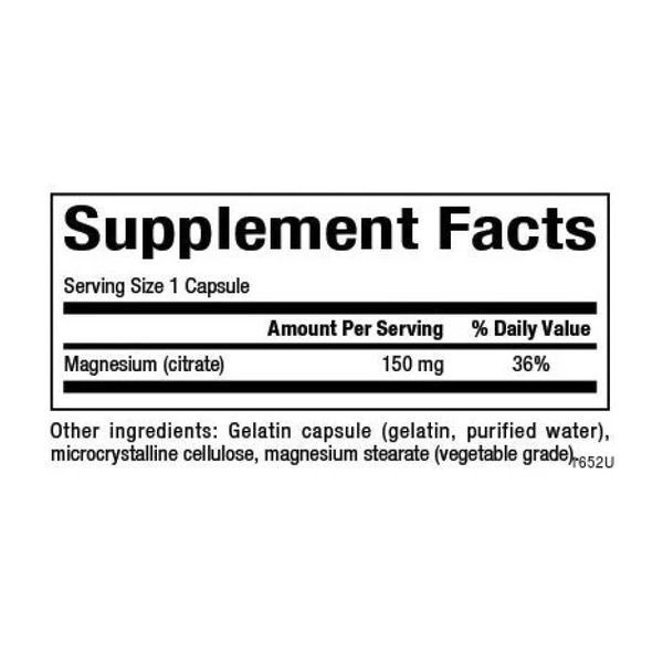 Magnesium Citrate 150mg - 180 caps 2023-10-3824 фото