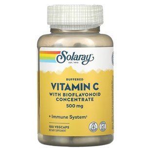 Solaray Buffered Vitamin C with Bioflavonoid Concentrate 500 mg 100 капсул SOR-04420 фото