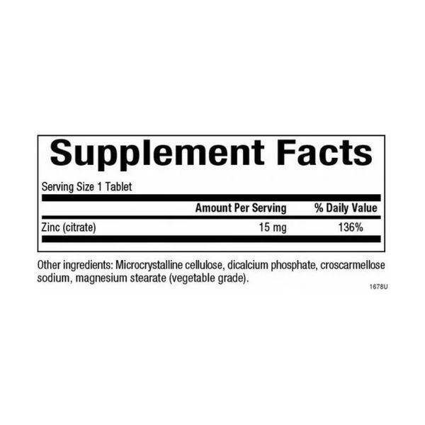 Zinc Citrate 15mg - 90 tabs 2023-10-3825 фото