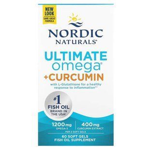 Nordic Naturals Ultimate Omega + Curcumin 60 рідких капсул NOR-01875 фото