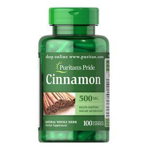Puritan's Pride Cinnamon 500 mg 100 капсул 14020 фото