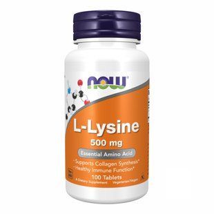 LYSINE 500mg - 100 tabs (Пошкоджена банка) 2024-11-0296 фото