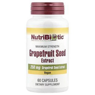 NutriBiotic Grapefruit Seed Extract 250 mg 60 капсул NBC-01006 фото