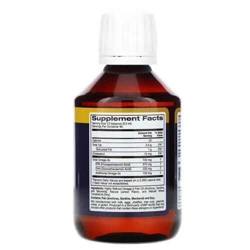 Омега 3 для дітей від 2 років лимонний смак, Oslomega kid's Omega-3 200 мл 11251 фото