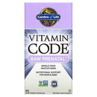 Garden of Life Vitamin Code RAW Prenatal 90 вегетаріанських капсул GOL-11392 фото