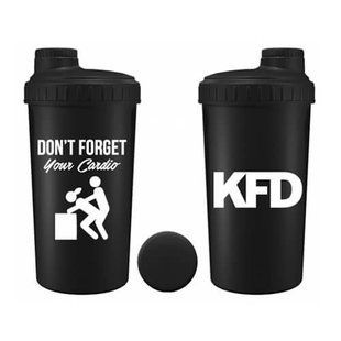 KFD Shaker Don`T Forget Your Cardio 600 ml, Чорний, Чорний 318 фото