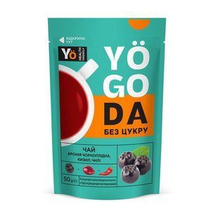 Yogoda Yogoda Tea Sugar Free (50 g, аронія чорноплідна, кизил, чилі) 24122-01 фото