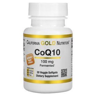 California Gold Nutrition CoQ10 100 mg 30 рослинних капсул CGN-000943 фото