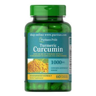 Puritan's Pride Turmeric Curcumin 1000 mg with Bioperine 5 mg 60 капсул 78826 фото