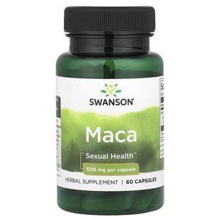 Мака, Swanson Maca 500 mg 60 капсул SWP0011 фото