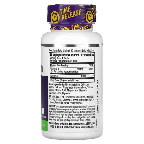 Natrol Melatonin 3 mg 100 таблеток NTL-0458 фото