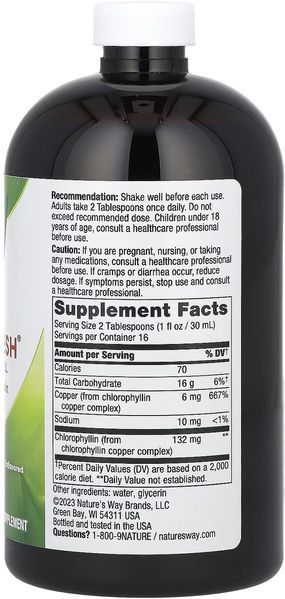 Рідкий хлорофіл, Nature's Way Liquid Chlorophyll 480 мл NWY-003502 фото