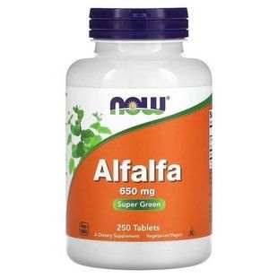 NOW Alfalfa 650 mg 250 таблеток NOW-02620 фото