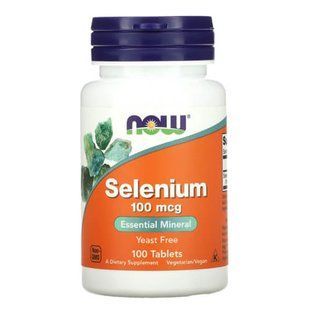 NOW Selenium 100 mcg 100 таблеток NOW-01480 фото