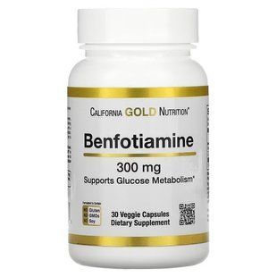 California Gold Nutrition Benfotiamine 300 mg 30 капсул CGN-02022 фото