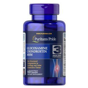 Puritan&rsquo;s Pride Glucosamine Chondroitin MSM Double Strength 60 капсул 12785 фото