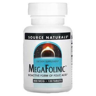 Source Naturals MegaFolinic 800 мкг 120 таблеток SNS-02028 фото