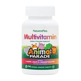 Natures Plus Animal Parade Children's Multi-vitamin (90 animal-shaped tabs, orange) 23206-03 фото