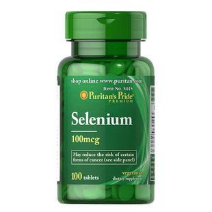 Puritan's Pride Selenium 100 mcg 100 таблеток 5445 фото