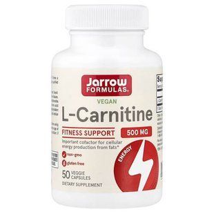 Jarrow Formulas L-Carnitine 500 mg 50 рослинних капсул JRW-02001 фото