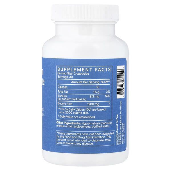 BodyBio Sodium Butyrate 60 капсул DIO-99992 фото