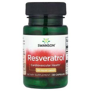Swanson Resveratrol 100 mg 30 капсул SWU283 фото