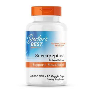 Doctor's BEST Serrapeptase (90 veg caps) 24594-01 фото