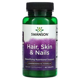 Swanson Hair, Skin & Nails 60 таблеток SW883 фото