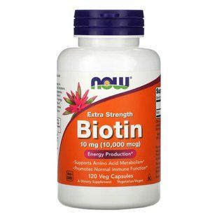 NOW Biotin 10,000 mcg 120 капсул NOW-00479 фото