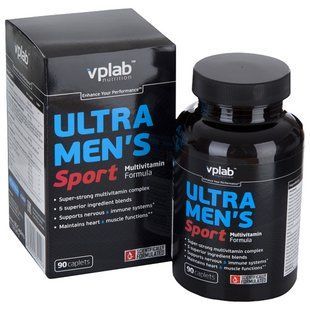 Вітаміни, VPLab Ultra men's Sport Multivitamin Formula 90 капсул 6226 фото