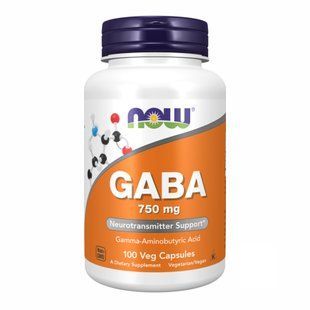 GABA 750mg - 100 vcaps (Пошкоджена банка) 2023-10-3723 фото