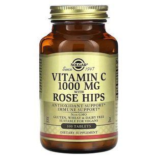 Solgar Vitamin C with Rose Hips 1000 mg 100 таблеток SOL-02400 фото