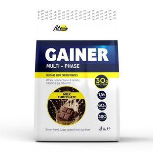 FitWin Gainer Multi-Phase (1,5 kg, milk chocolate) 23339-04 фото