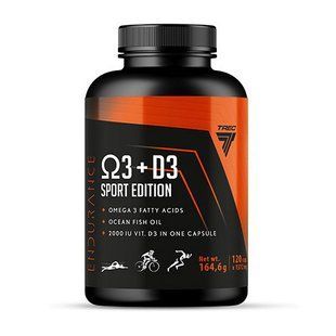 TREC nutrition Omega 3 + D3 Sport Edition (120 caps) 21358-01 фото