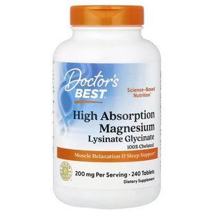 Doctor's Best High Absorption Magnesium 100 mg 240 таблеток DRB-00087 фото