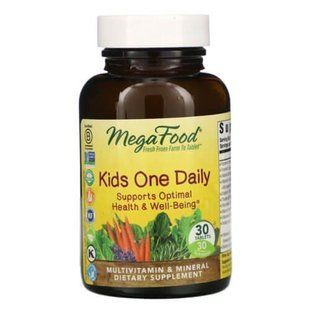Мультивітаміни для дітей, MegaFood Kids One Daily 30 таб 12101 фото