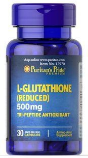 Puritan's Pride L-Glutathione 500 mg 30 капсул 17970 фото