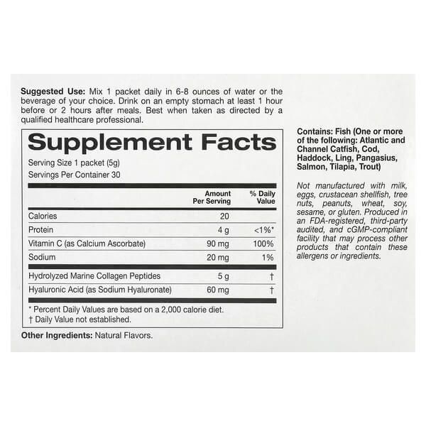 California Gold Nutrition Marine Collagen Peptides 30 пакетиків, Лимон SLM-01315 фото
