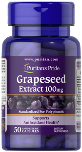 Puritan's Pride Grapeseed Extract 100 mg 50 капсул 05430 фото