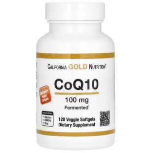 Коензим Q10, California Gold Nutrition 100 мг, 120 рослинних капсул CGN-000944 фото