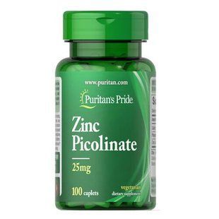 Puritan's Pride Zinc Picolinate 25 mg 100 таблеток 04261 фото