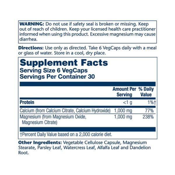 Cal-Mag Citrate - 180 veg caps 2022-10-2444 фото