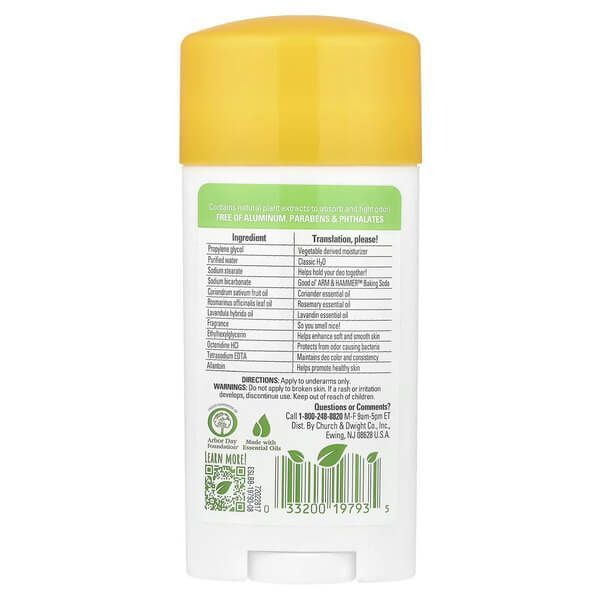 Arm & Hammer Essentials Deodorant Rosemary Lavender 71 г ARH-19793 фото